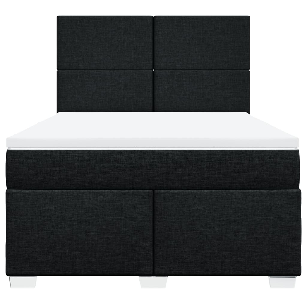 Boxspring met matras stof zwart 160x200 cm is nu te koop bij PeponiXL, paradijselijk wonen!