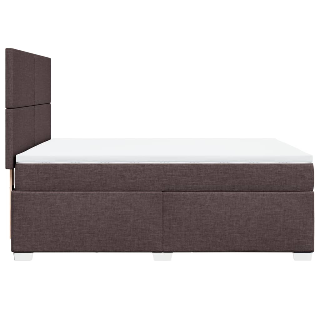 Boxspring met matras stof donkerbruin 160x200 cm is nu te koop bij PeponiXL, paradijselijk wonen!