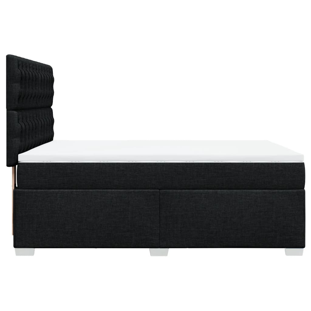 Boxspring met matras stof zwart 160x200 cm is nu te koop bij PeponiXL, paradijselijk wonen!