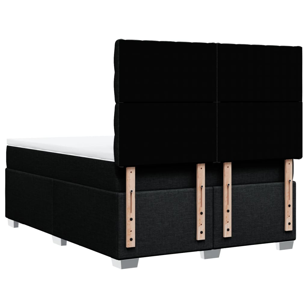 Boxspring met matras stof zwart 160x200 cm is nu te koop bij PeponiXL, paradijselijk wonen!