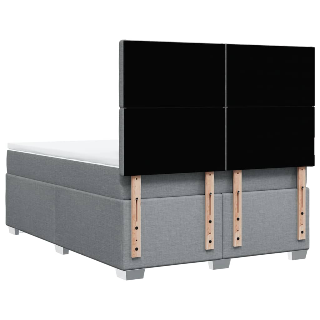 Boxspring met matras stof lichtgrijs 160x200 cm is nu te koop bij PeponiXL, paradijselijk wonen!
