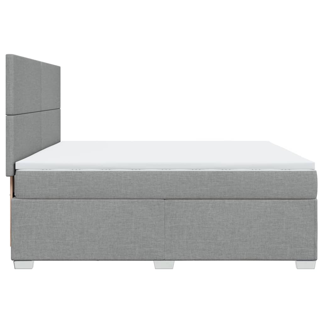Boxspring met matras stof lichtgrijs 180x200 cm is nu te koop bij PeponiXL, paradijselijk wonen!