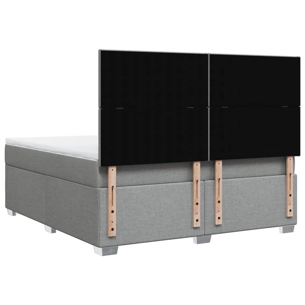 Boxspring met matras stof lichtgrijs 180x200 cm is nu te koop bij PeponiXL, paradijselijk wonen!