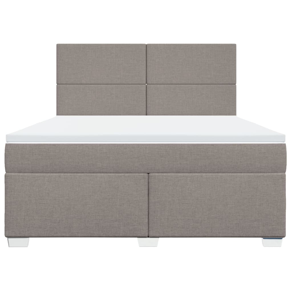 Boxspring met matras stof taupe 180x200 cm is nu te koop bij PeponiXL, paradijselijk wonen!