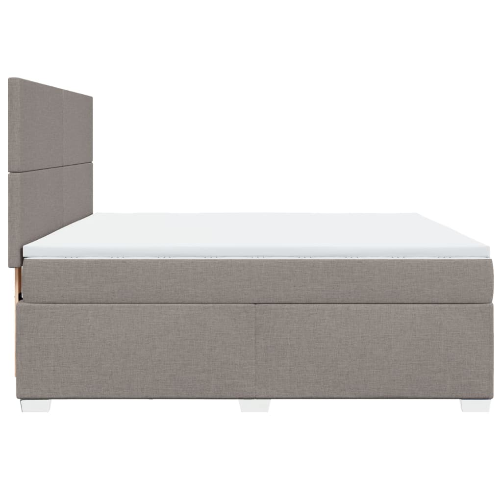 Boxspring met matras stof taupe 180x200 cm is nu te koop bij PeponiXL, paradijselijk wonen!