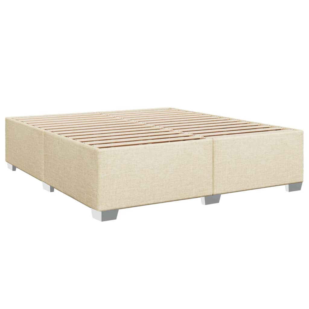 Boxspring met matras stof crèmekleurig 180x200 cm is nu te koop bij PeponiXL, paradijselijk wonen!