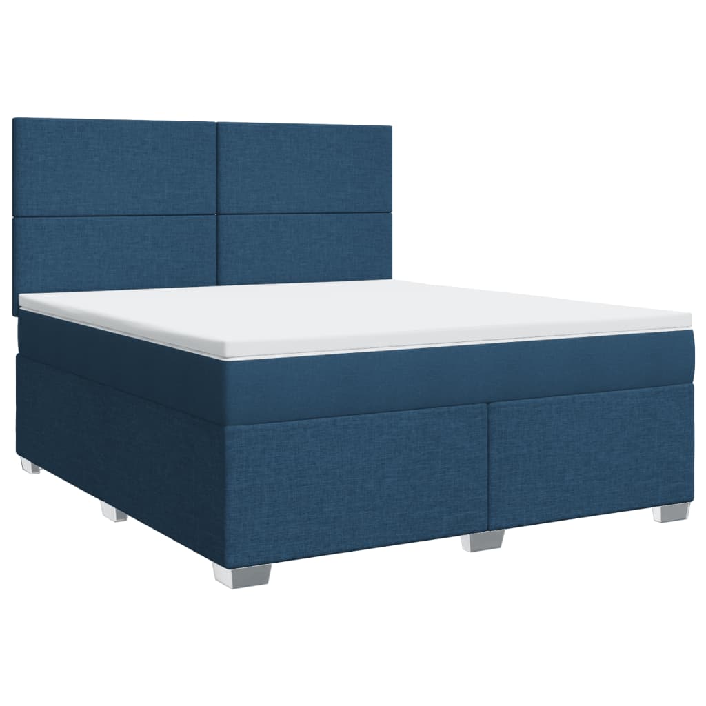 Boxspring met matras stof blauw 180x200 cm is nu te koop bij PeponiXL, paradijselijk wonen!
