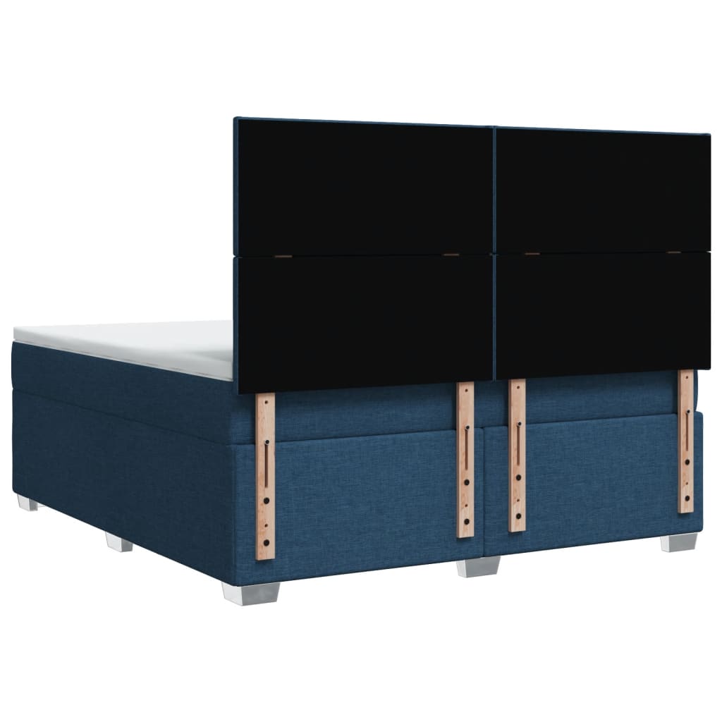 Boxspring met matras stof blauw 180x200 cm is nu te koop bij PeponiXL, paradijselijk wonen!