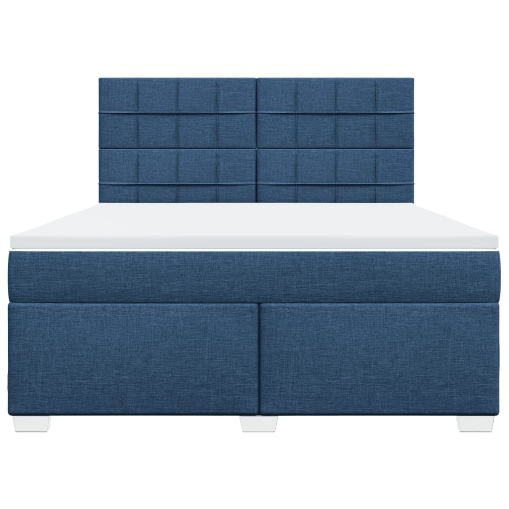 Boxspring met matras stof blauw 180x200 cm is nu te koop bij PeponiXL, paradijselijk wonen!