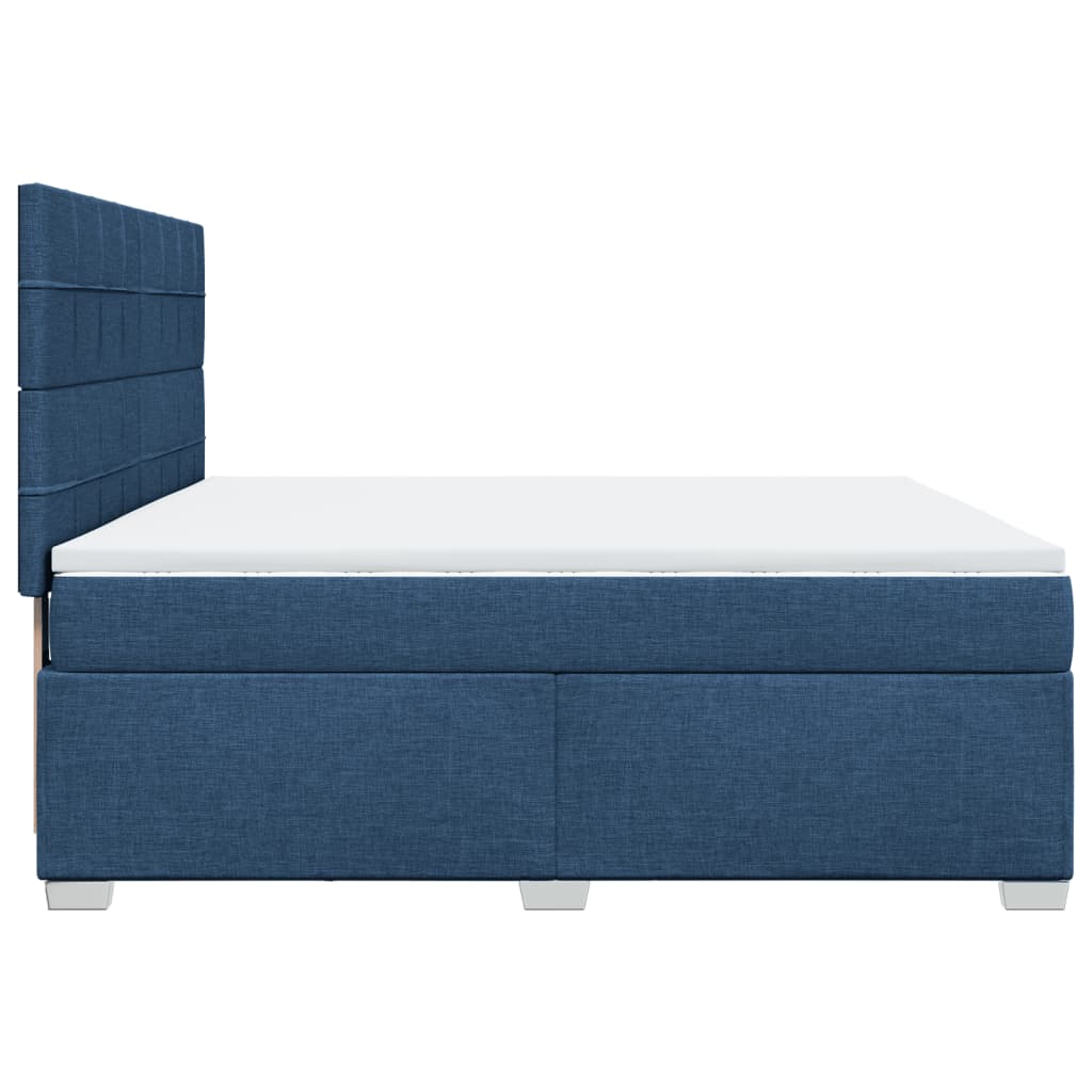 Boxspring met matras stof blauw 180x200 cm is nu te koop bij PeponiXL, paradijselijk wonen!