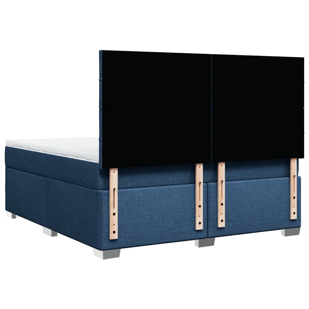 Boxspring met matras stof blauw 180x200 cm is nu te koop bij PeponiXL, paradijselijk wonen!