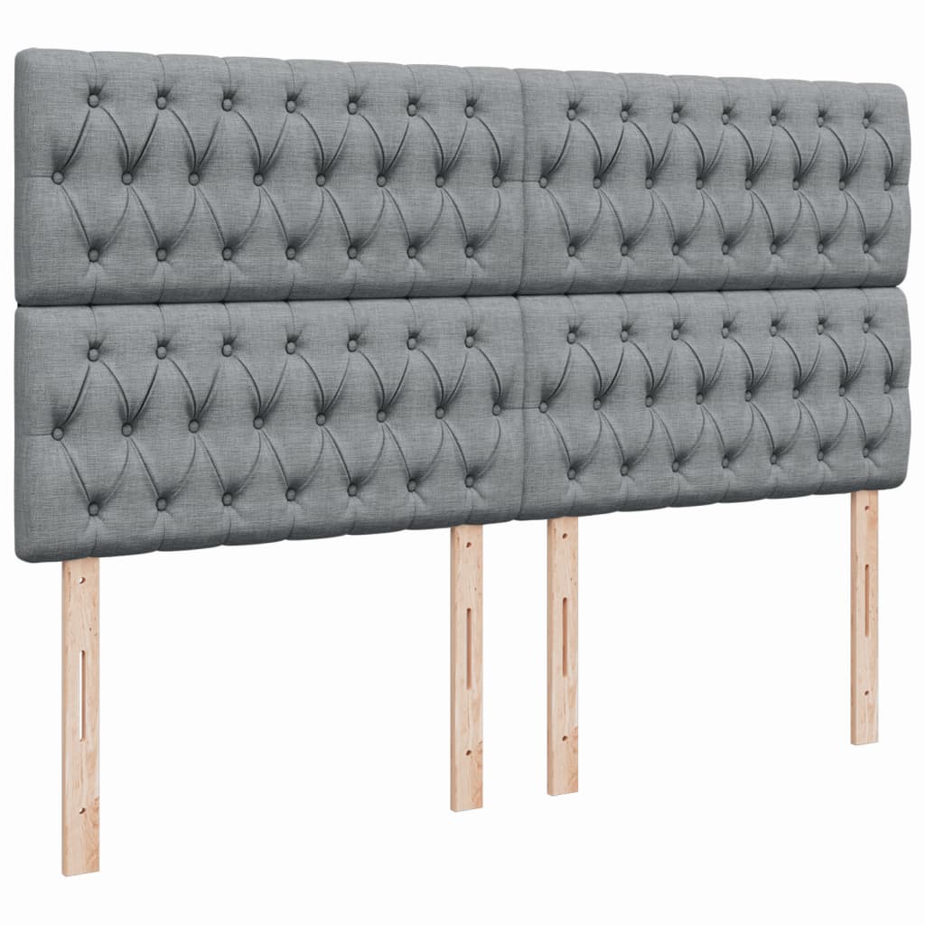 Boxspring met matras stof lichtgrijs 180x200 cm is nu te koop bij PeponiXL, paradijselijk wonen!