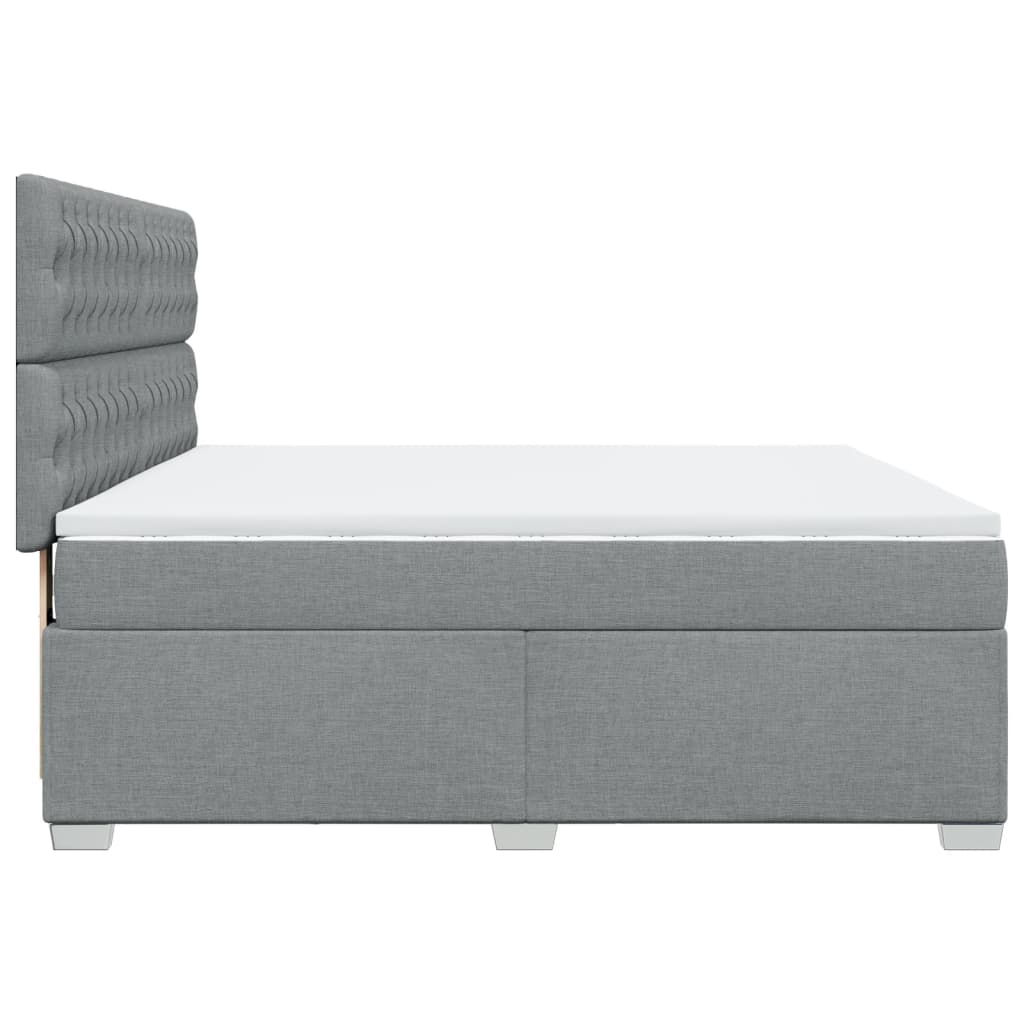 Boxspring met matras stof lichtgrijs 180x200 cm is nu te koop bij PeponiXL, paradijselijk wonen!