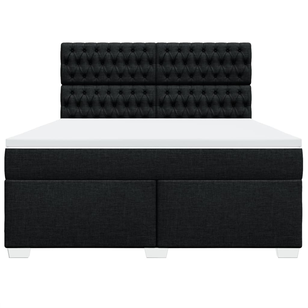 Boxspring met matras stof zwart 180x200 cm is nu te koop bij PeponiXL, paradijselijk wonen!