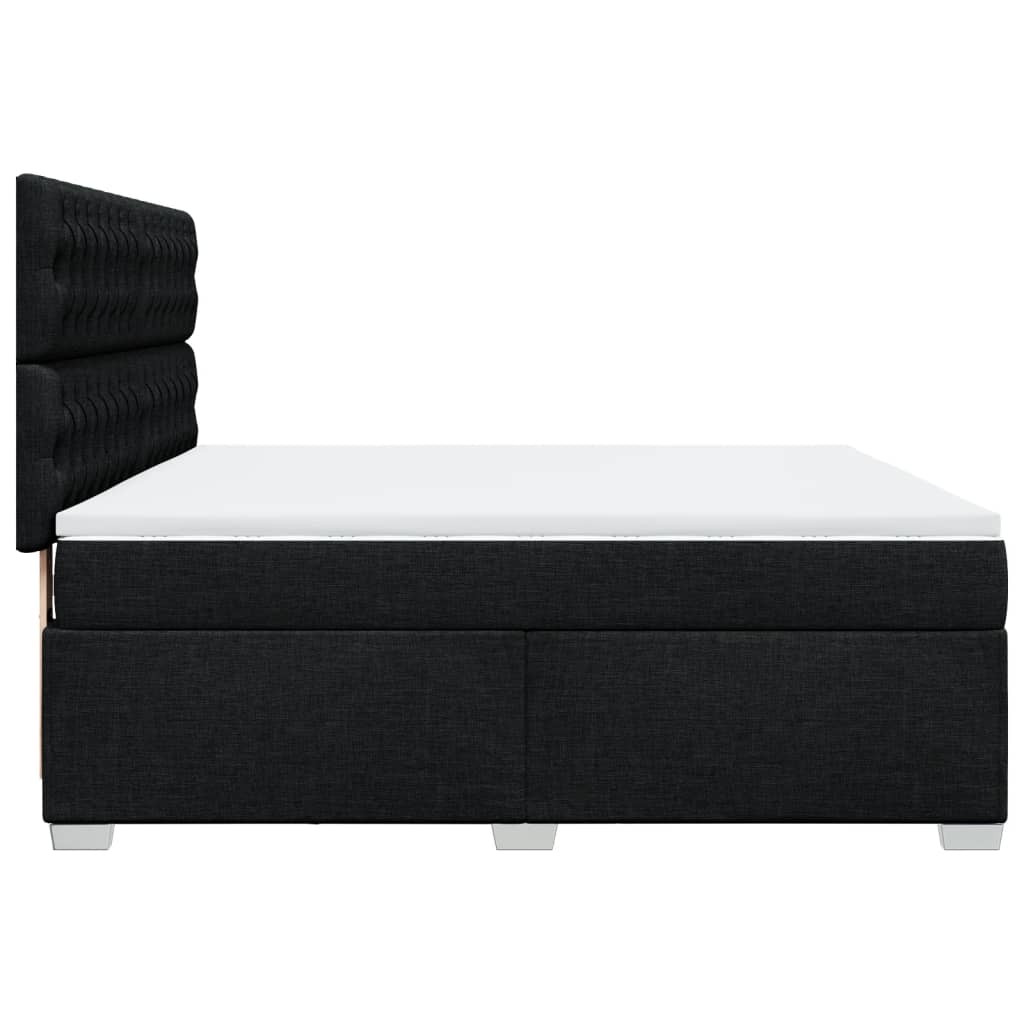 Boxspring met matras stof zwart 180x200 cm is nu te koop bij PeponiXL, paradijselijk wonen!