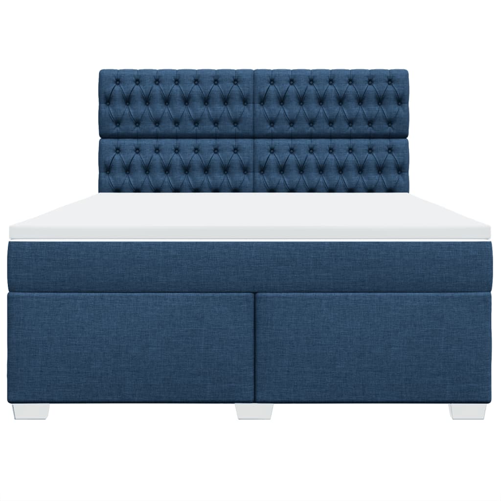 Boxspring met matras stof blauw 180x200 cm is nu te koop bij PeponiXL, paradijselijk wonen!