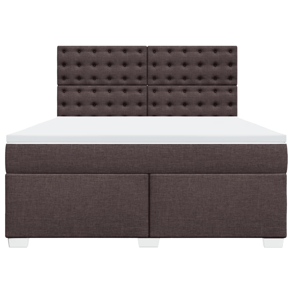 Boxspring met matras stof donkerbruin 180x200 cm is nu te koop bij PeponiXL, paradijselijk wonen!