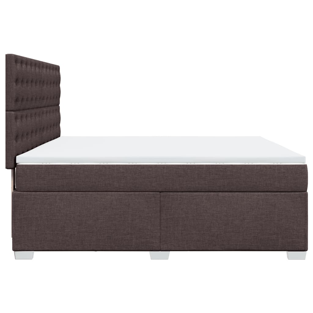 Boxspring met matras stof donkerbruin 180x200 cm is nu te koop bij PeponiXL, paradijselijk wonen!
