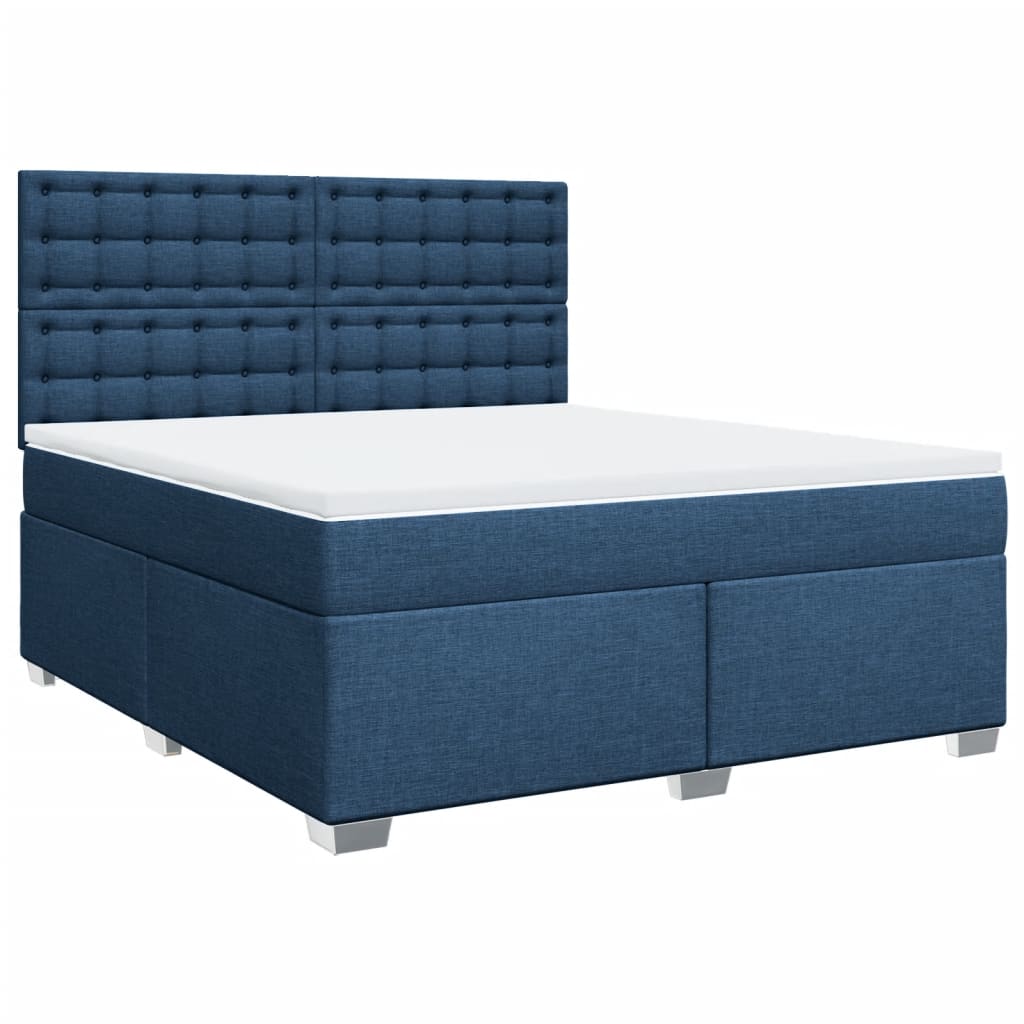 Boxspring met matras stof blauw 180x200 cm is nu te koop bij PeponiXL, paradijselijk wonen!