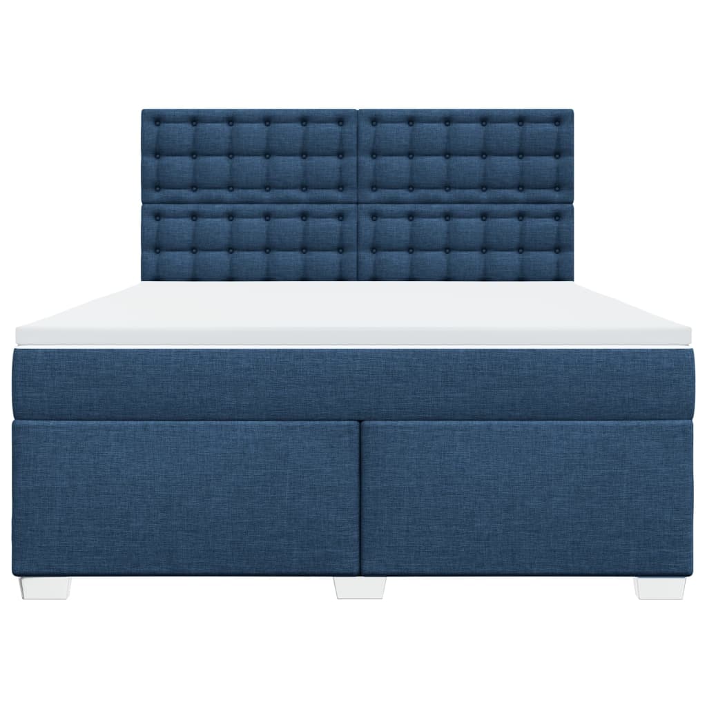 Boxspring met matras stof blauw 180x200 cm is nu te koop bij PeponiXL, paradijselijk wonen!