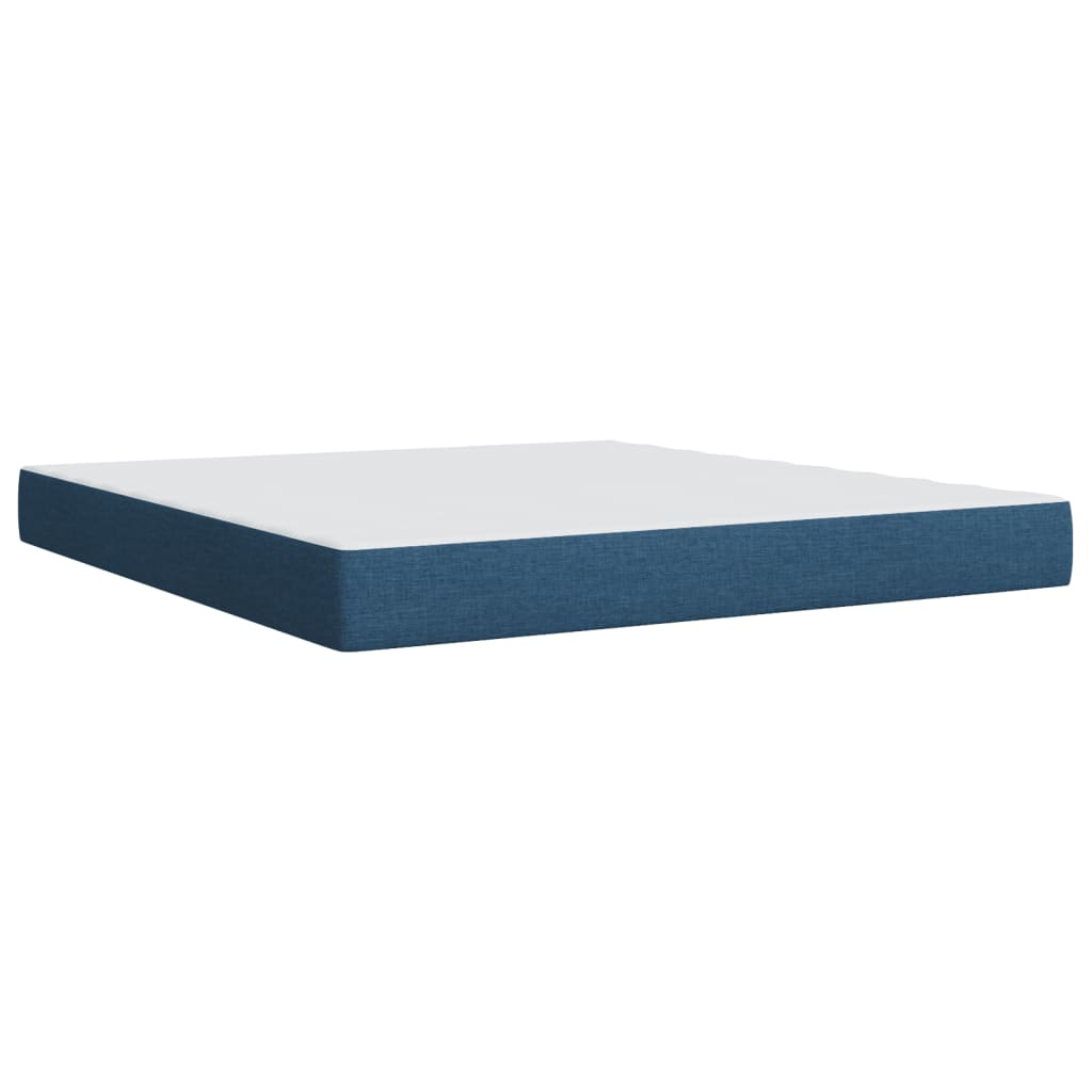 Boxspring met matras stof blauw 180x200 cm is nu te koop bij PeponiXL, paradijselijk wonen!