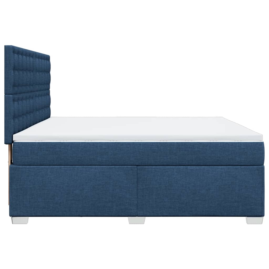 Boxspring met matras stof blauw 180x200 cm is nu te koop bij PeponiXL, paradijselijk wonen!