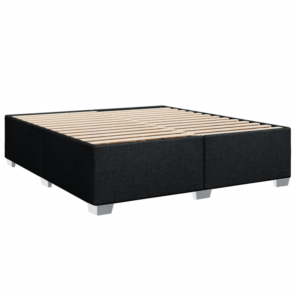 Boxspring met matras stof zwart 200x200 cm is nu te koop bij PeponiXL, paradijselijk wonen!