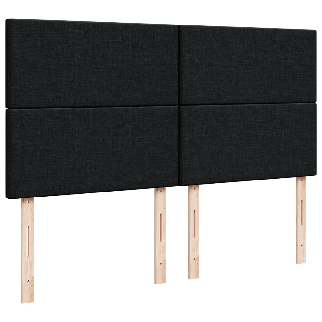 Boxspring met matras stof zwart 200x200 cm is nu te koop bij PeponiXL, paradijselijk wonen!
