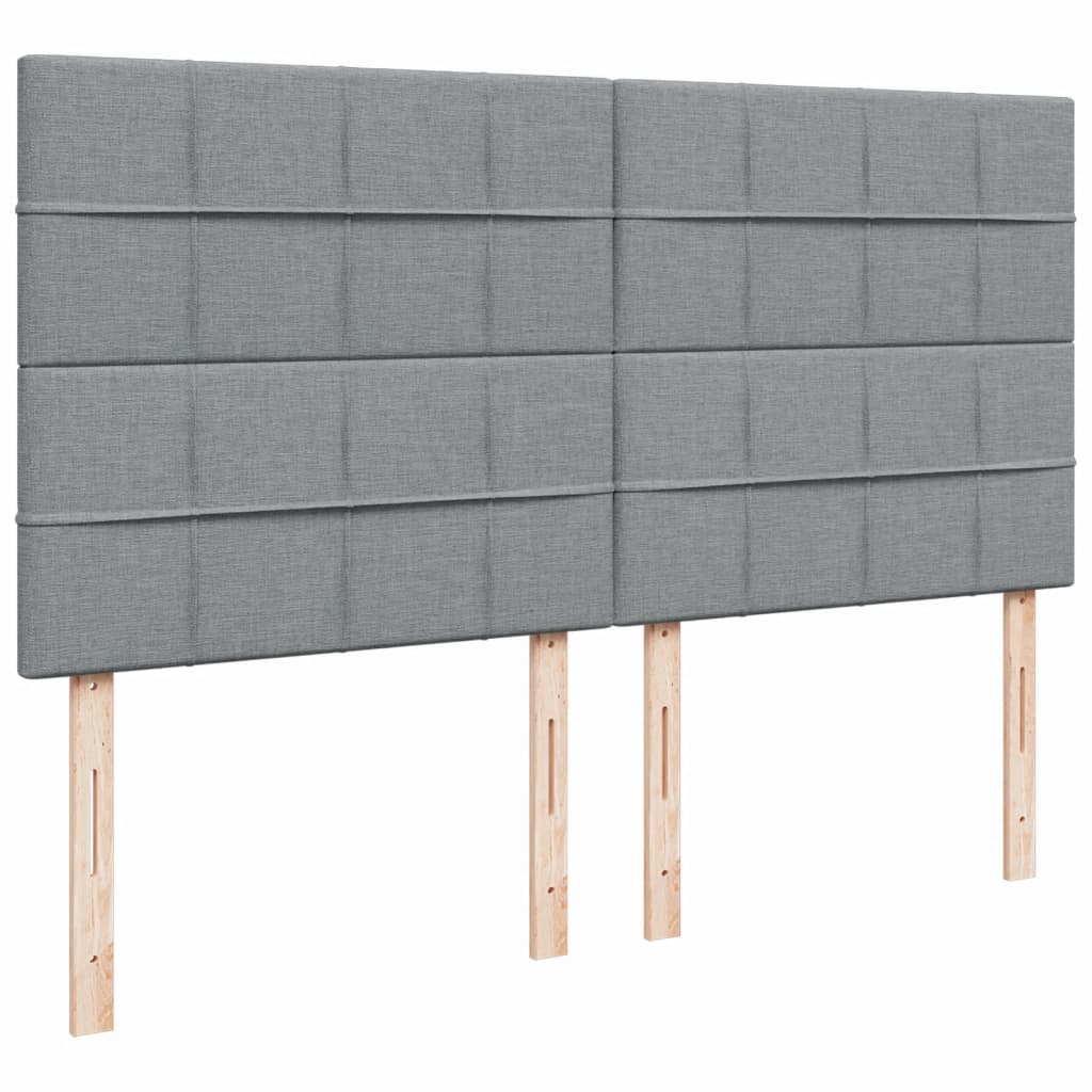 Boxspring met matras stof lichtgrijs 200x200 cm is nu te koop bij PeponiXL, paradijselijk wonen!