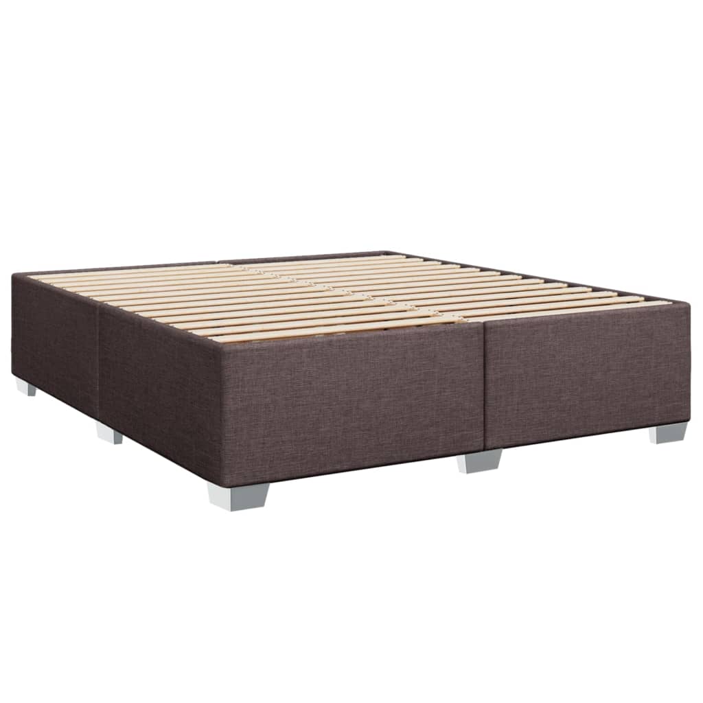 Boxspring met matras stof donkerbruin 200x200 cm is nu te koop bij PeponiXL, paradijselijk wonen!