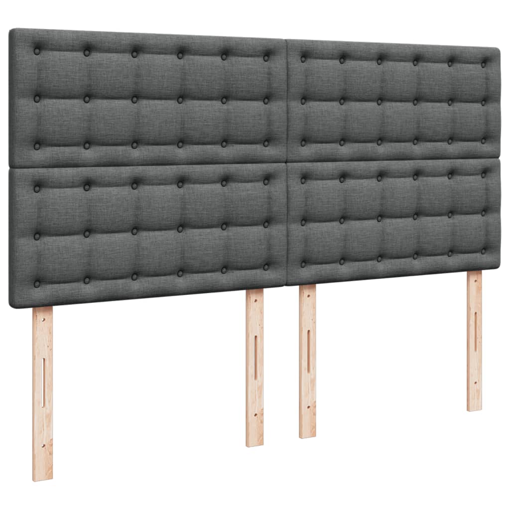 Boxspring met matras stof donkergrijs 200x200 cm is nu te koop bij PeponiXL, paradijselijk wonen!