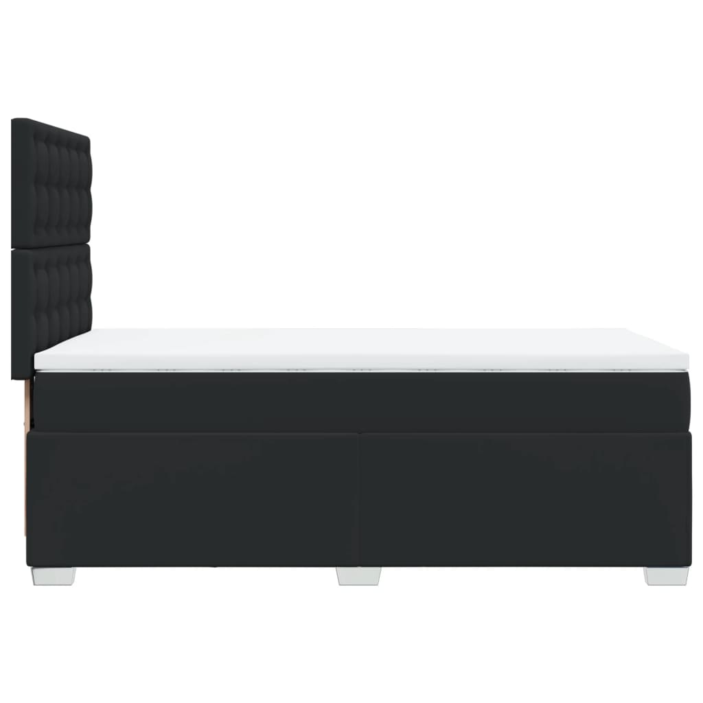 Boxspring met matras kunstleer zwart 80x200 cm is nu te koop bij PeponiXL, paradijselijk wonen!