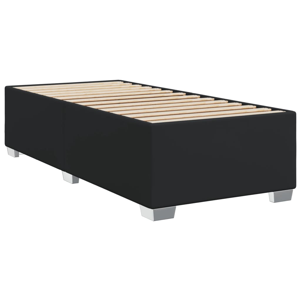 Boxspring met matras kunstleer zwart 90x200 cm is nu te koop bij PeponiXL, paradijselijk wonen!