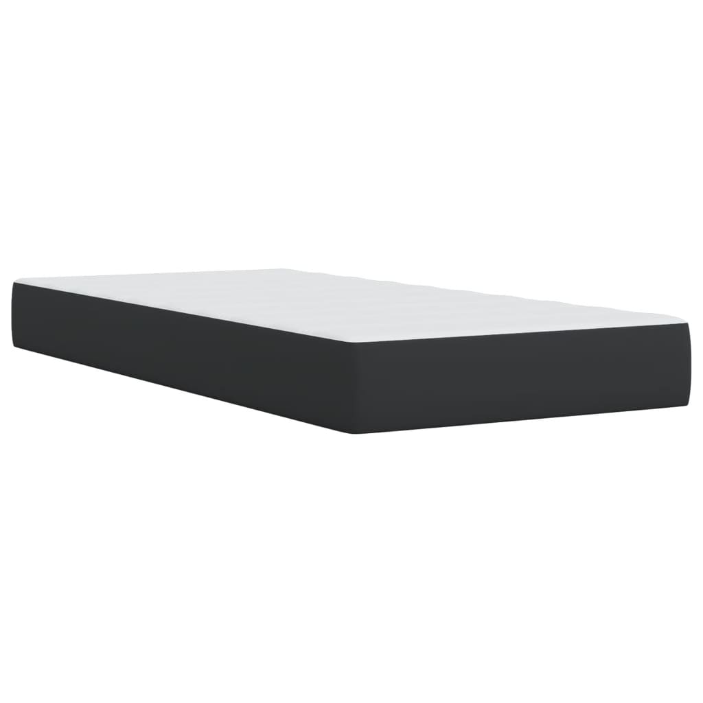 Boxspring met matras kunstleer zwart 90x200 cm is nu te koop bij PeponiXL, paradijselijk wonen!