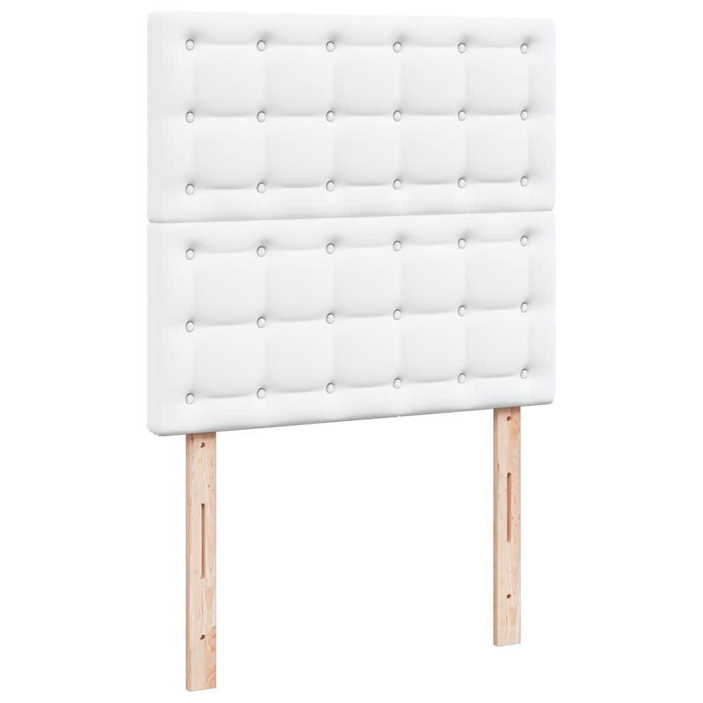 Boxspring met matras kunstleer wit 90x200 cm is nu te koop bij PeponiXL, paradijselijk wonen!