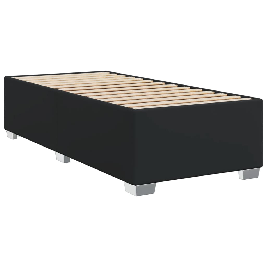 Boxspring met matras kunstleer zwart 100x200 cm is nu te koop bij PeponiXL, paradijselijk wonen!
