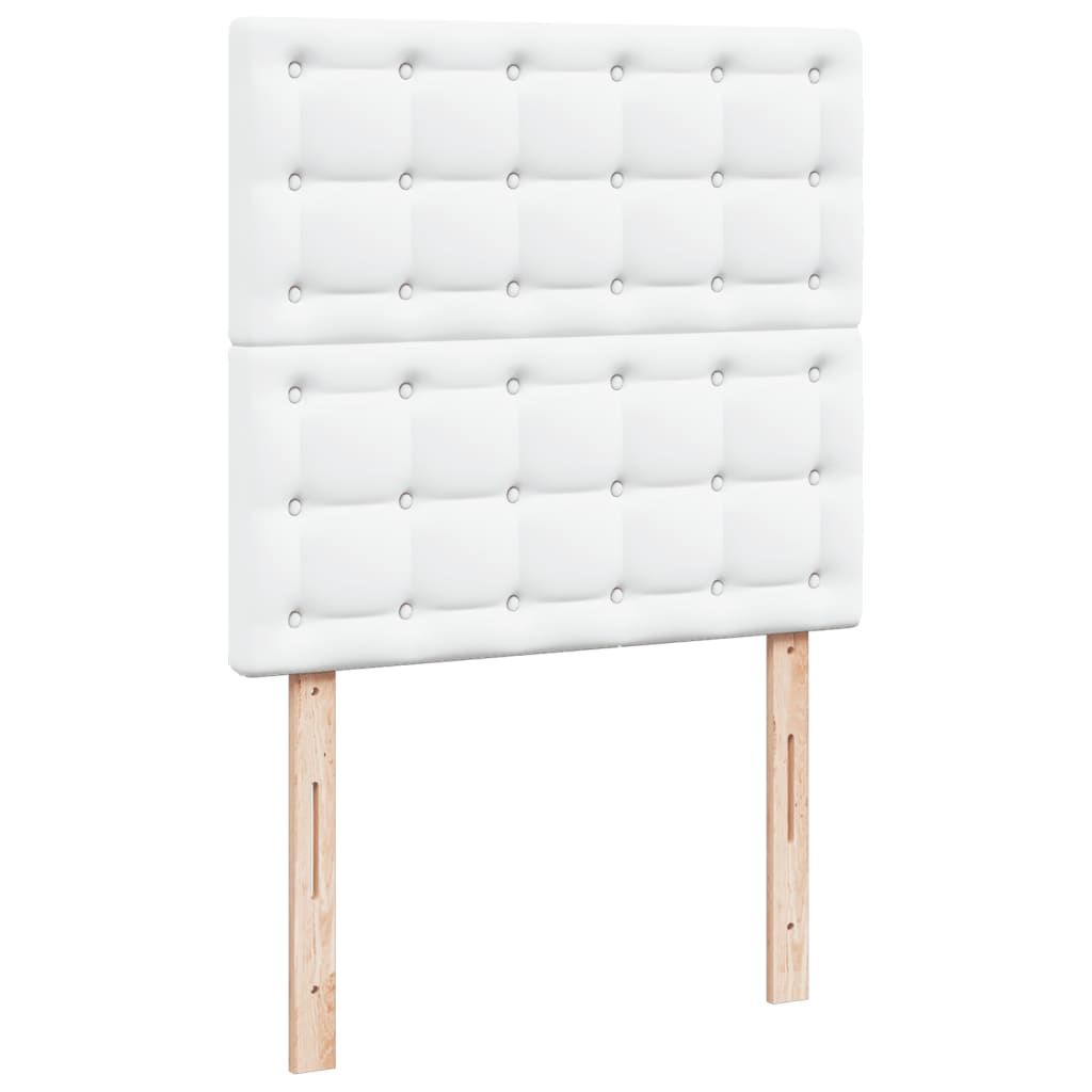 Boxspring met matras kunstleer wit 100x200 cm is nu te koop bij PeponiXL, paradijselijk wonen!