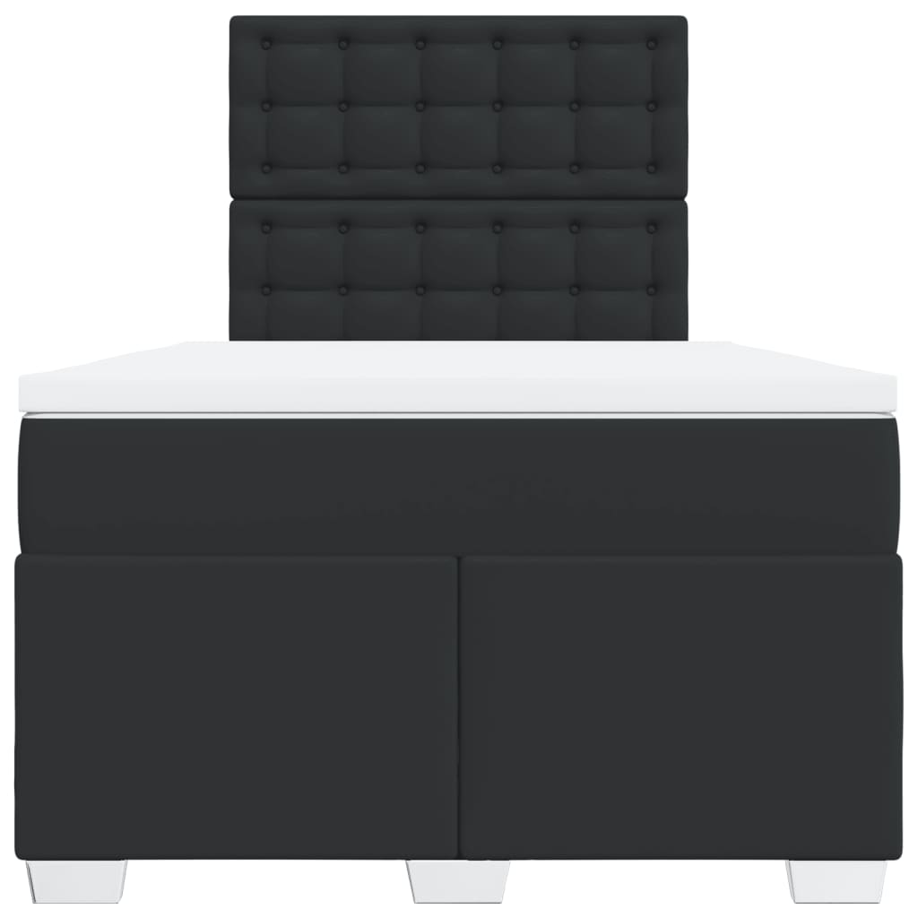 Boxspring met matras kunstleer zwart 120x190 cm is nu te koop bij PeponiXL, paradijselijk wonen!