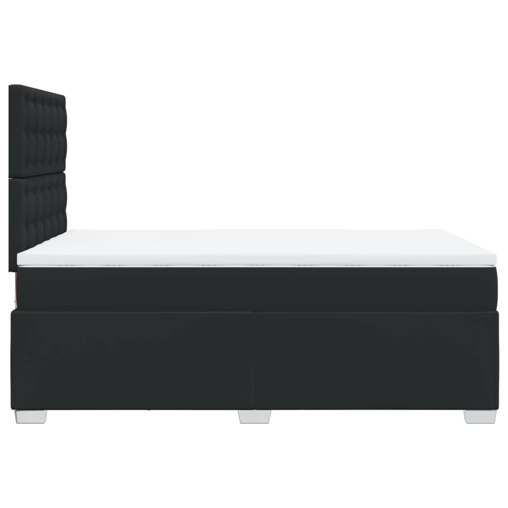 Boxspring met matras kunstleer zwart 120x200 cm is nu te koop bij PeponiXL, paradijselijk wonen!