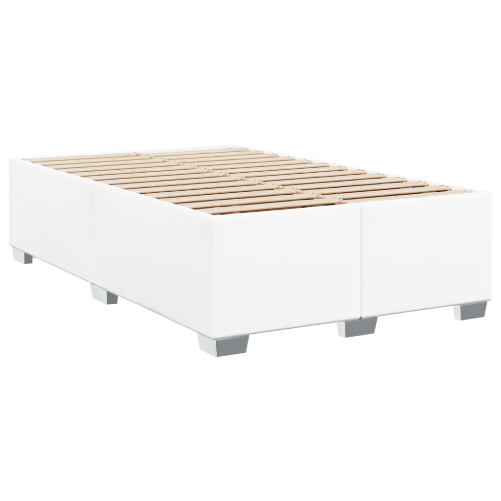 Boxspring met matras kunstleer wit 120x200 cm is nu te koop bij PeponiXL, paradijselijk wonen!