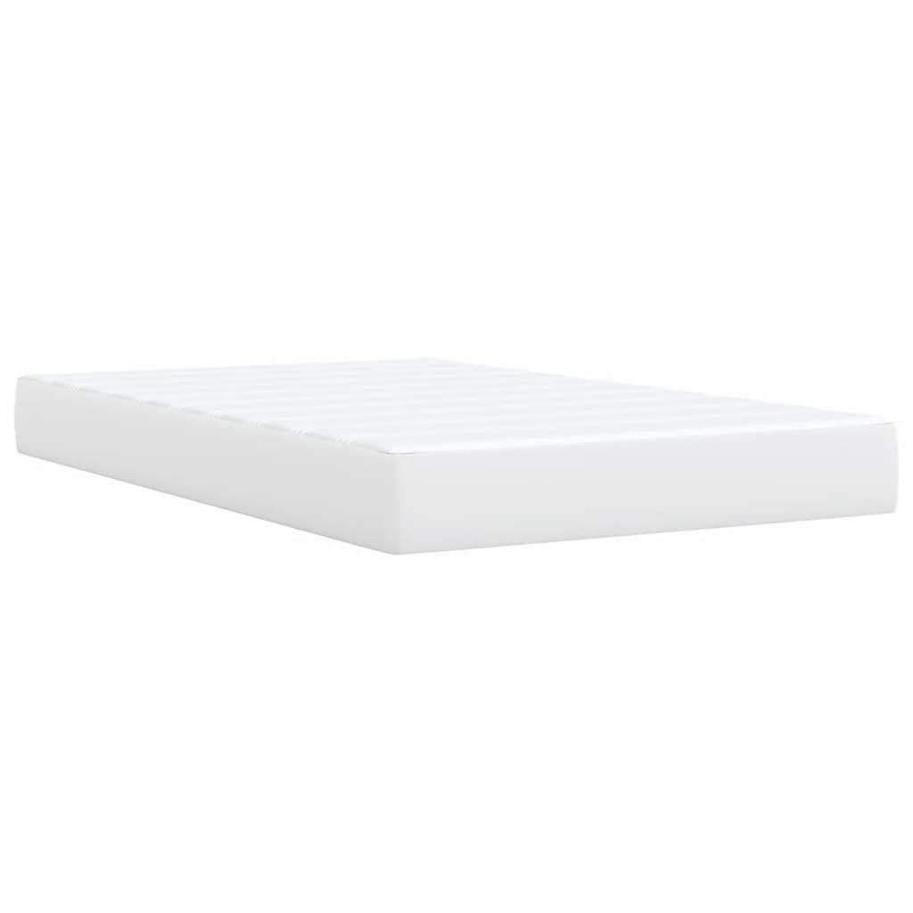 Boxspring met matras kunstleer wit 120x200 cm is nu te koop bij PeponiXL, paradijselijk wonen!