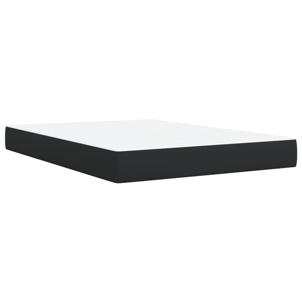 Boxspring met matras kunstleer zwart 140x190 cm is nu te koop bij PeponiXL, paradijselijk wonen!