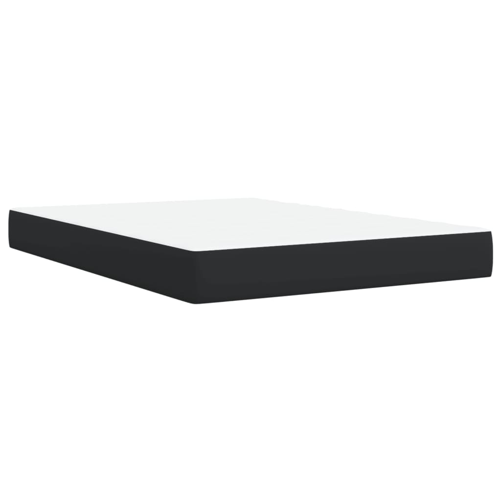 Boxspring met matras kunstleer zwart 160x200 cm is nu te koop bij PeponiXL, paradijselijk wonen!