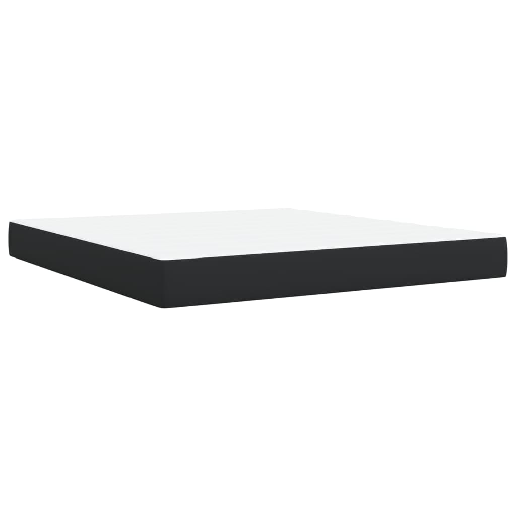 Boxspring met matras kunstleer zwart 180x200 cm is nu te koop bij PeponiXL, paradijselijk wonen!