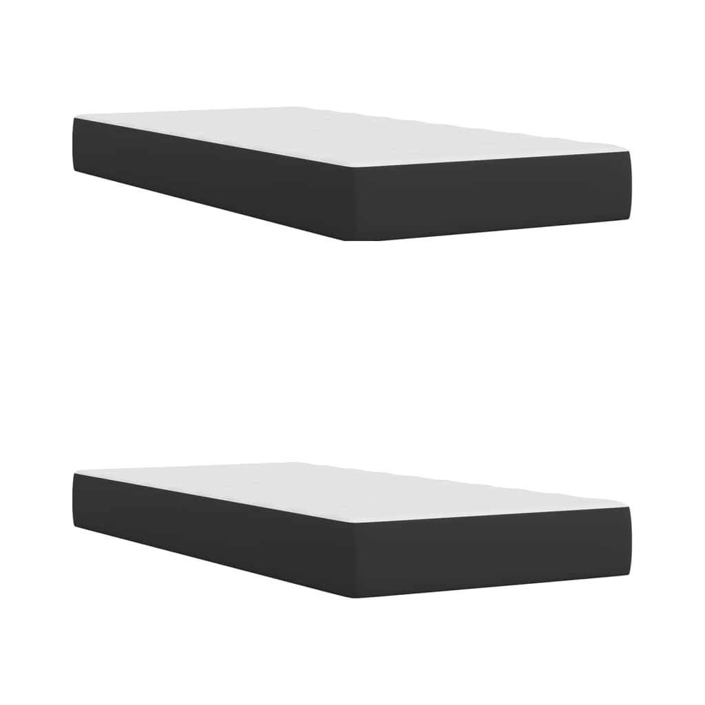 Boxspring met matras kunstleer zwart 200x200 cm is nu te koop bij PeponiXL, paradijselijk wonen!