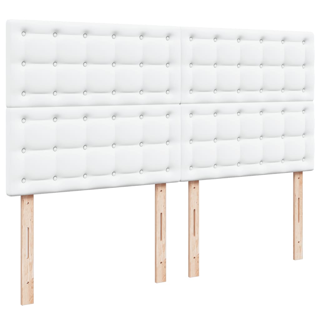 Boxspring met matras kunstleer wit 200x200 cm is nu te koop bij PeponiXL, paradijselijk wonen!