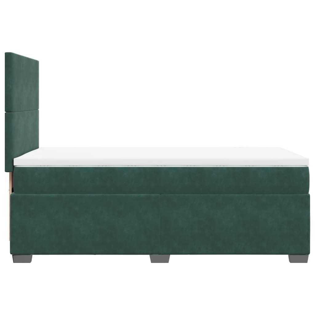 Boxspring met matras fluweel donkergroen 80x200 cm is nu te koop bij PeponiXL, paradijselijk wonen!