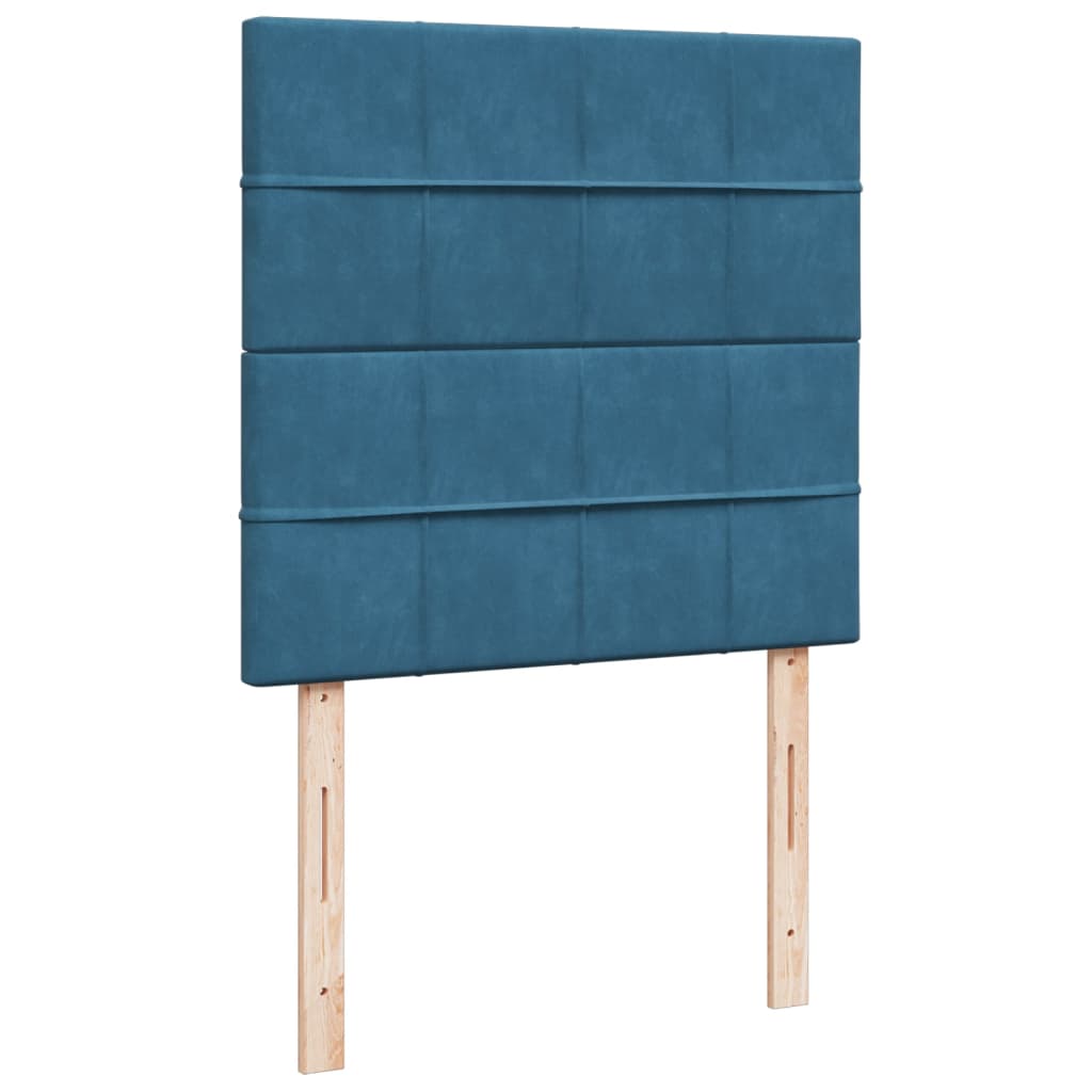 Boxspring met matras fluweel blauw 80x200 cm is nu te koop bij PeponiXL, paradijselijk wonen!