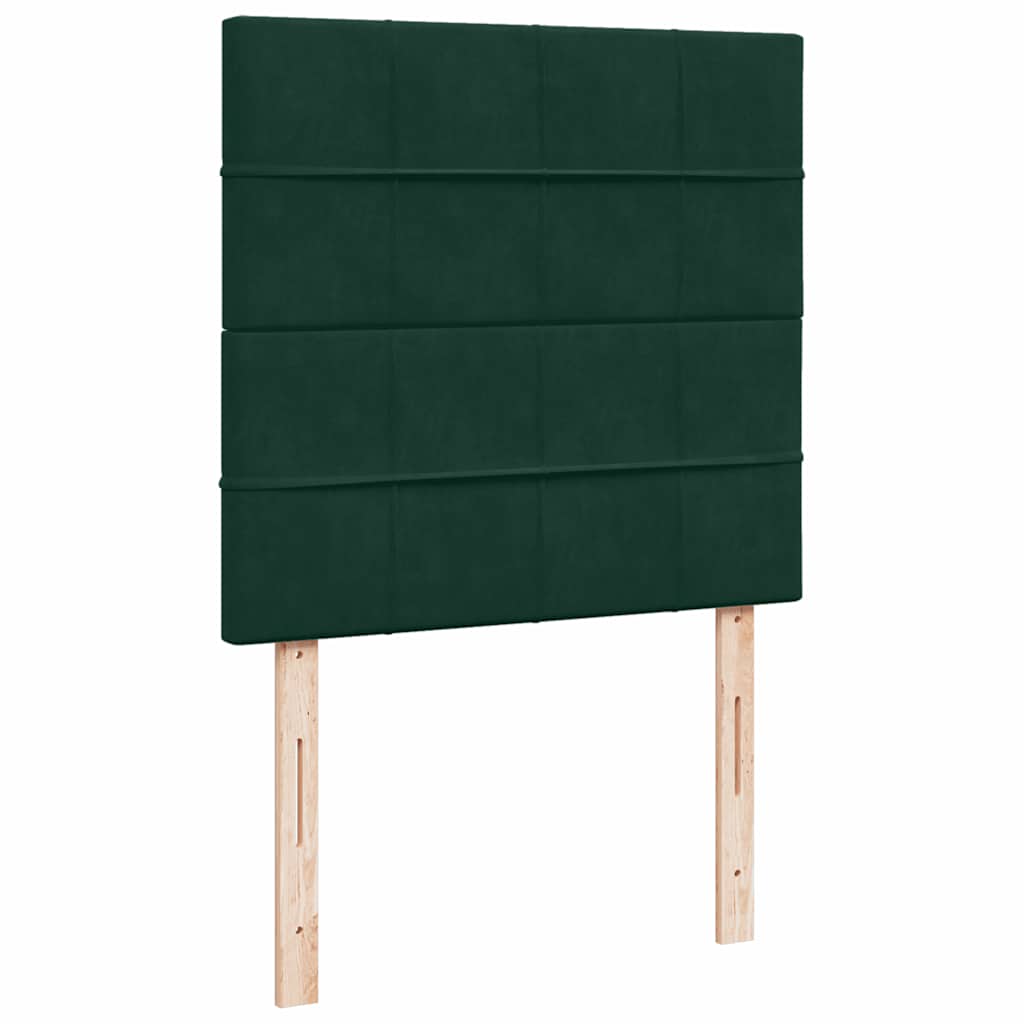 Boxspring met matras fluweel donkergroen 100x200 cm is nu te koop bij PeponiXL, paradijselijk wonen!