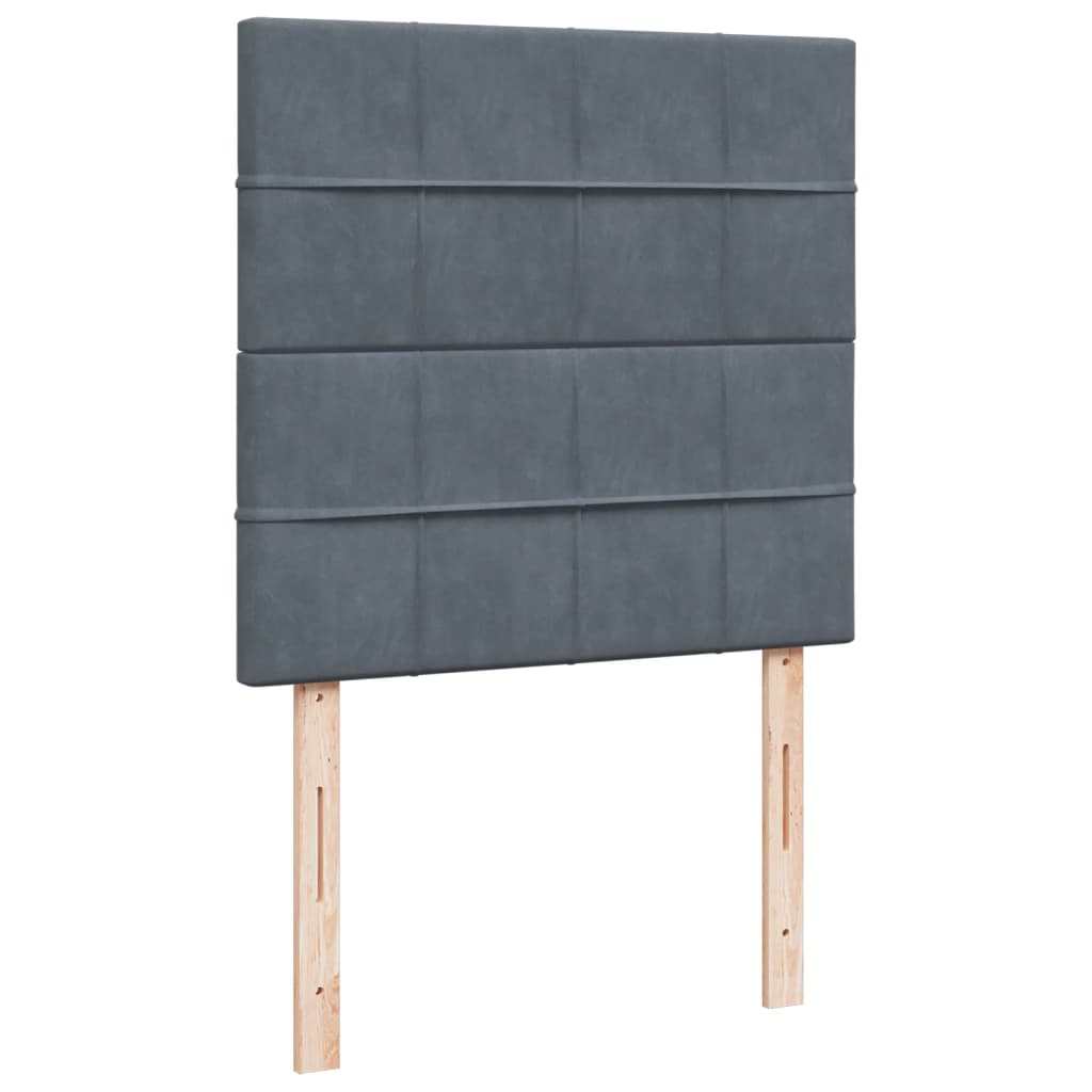Boxspring met matras fluweel donkergrijs 100x200 cm is nu te koop bij PeponiXL, paradijselijk wonen!